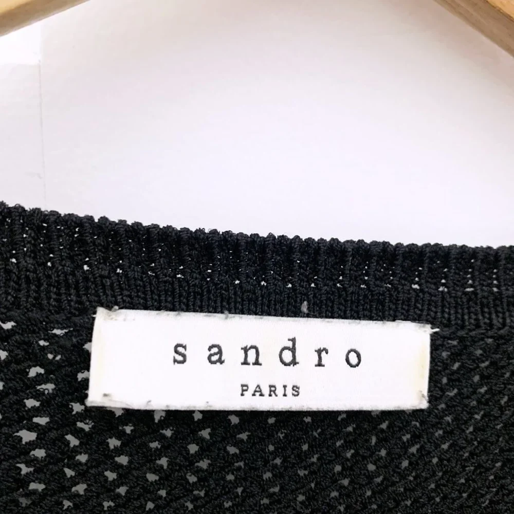 Sandro Open Knit Fringe Sweater - Picture 4 of 11